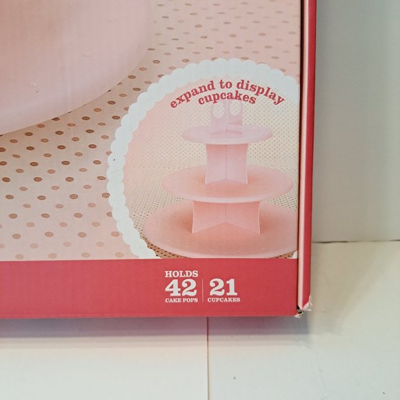 GOOD COOK Sweet Creations PINK Expandable 7 Pc. Cake Pop/ Cupcake Stand SEALED! - Picture 4 of 10